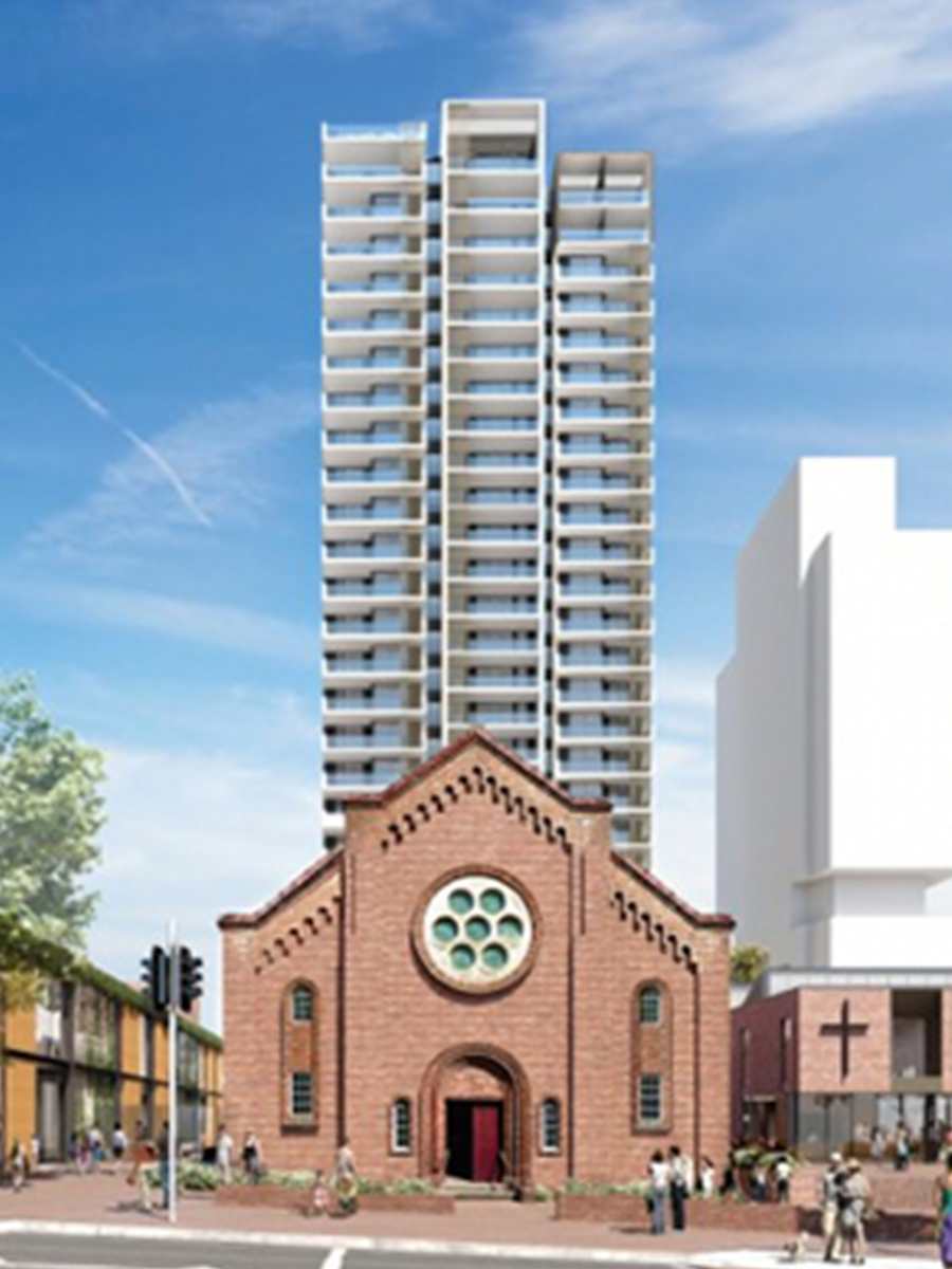 001-portrait-artist-render-church-and-vertical-living-village-the-cambridge-richard-crookes-constructions-lifestyle-living